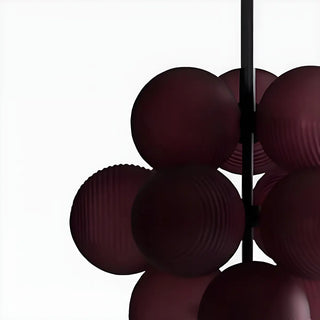 ZOWALA - Modern Ribbed Glass Cluster Grape Chandelier Image - 8