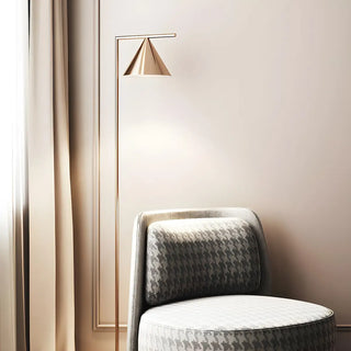 Adjustable Gold Cone Modern Metal LED Floor Lamp Zawala Image - 1