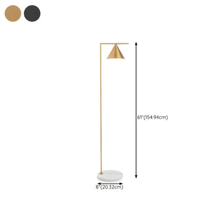 Adjustable Gold Cone Modern Metal LED Floor Lamp Zawala #size