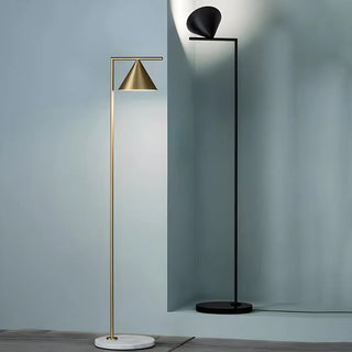 Adjustable Gold Cone Modern Metal LED Floor Lamp Zawala Image - 2