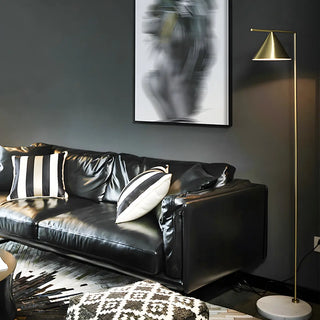 Adjustable Gold Cone Modern Metal LED Floor Lamp Zawala Image - 3