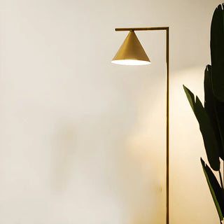 Adjustable Gold Cone Modern Metal LED Floor Lamp Zawala Image - 6