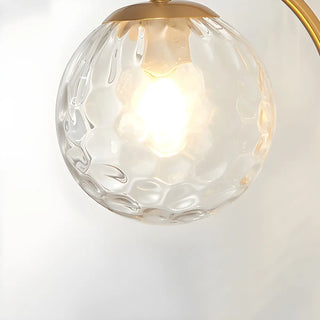ZOWALA - Modern Textured Glass Globe Black Vanity Wall Light Image - 18