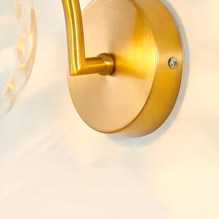 ZOWALA - Modern Textured Glass Globe Black Vanity Wall Light Image - 19