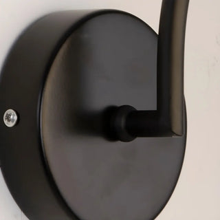 ZOWALA - Modern Textured Glass Globe Black Vanity Wall Light Image - 20