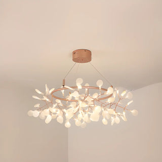 ZOWALA - Circle Branch Metal Acrylic Living Room Chandelier Image - 5