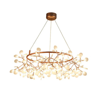 ZOWALA - Circle Branch Metal Acrylic Living Room Chandelier Image - 7