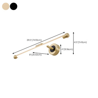 Rotatable Black Modern Cylinder Metal Vanity Light Zawala Image - 16