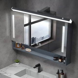 Adjustable Black Rectangular Vanity Mirror Light Zawala Image - 3