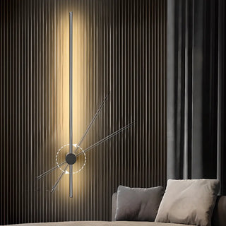 Modern Sleek Linear Metal LED Wall Sconce Light Zawala Image - 1