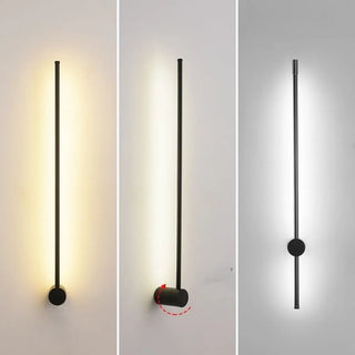 Modern Sleek Linear Metal LED Wall Sconce Light Zawala Image - 16