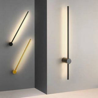 Modern Sleek Linear Metal LED Wall Sconce Light Zawala Image - 2