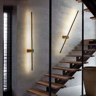 Modern Sleek Linear Metal LED Wall Sconce Light Zawala Image - 3