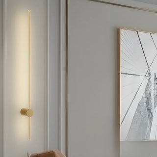 Modern Sleek Linear Metal LED Wall Sconce Light Zawala Image - 4