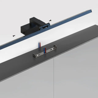 ZOWALA - Modern Rectangular Black LED Bathroom Vanity Light Image - 13