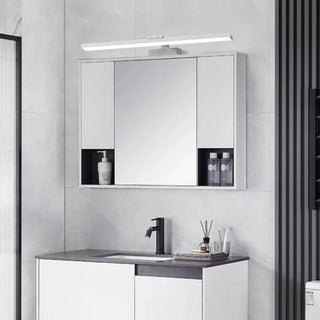 ZOWALA - Modern Rectangular Black LED Bathroom Vanity Light Image - 6