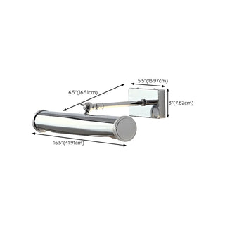 ZOWALA - Modern Silver Cylinder Bathroom Vanity Mirror Light #size