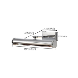 ZOWALA - Modern Silver Cylinder Bathroom Vanity Mirror Light Image - 14
