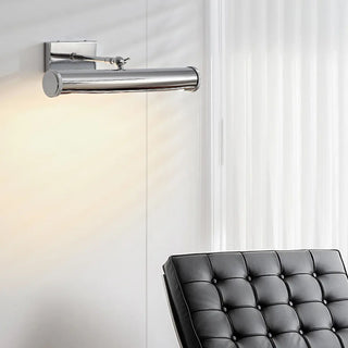 ZOWALA - Modern Silver Cylinder Bathroom Vanity Mirror Light Image - 4