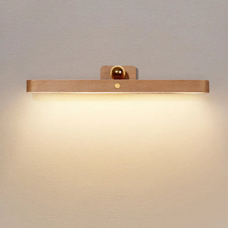 ZOWALA - Magnetic Rotatable Wood Linear Vanity Wall Light Image - 2