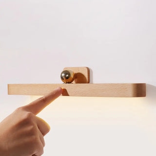ZOWALA - Magnetic Rotatable Wood Linear Vanity Wall Light Image - 4