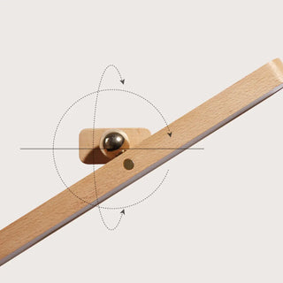 ZOWALA - Magnetic Rotatable Wood Linear Vanity Wall Light Image - 7
