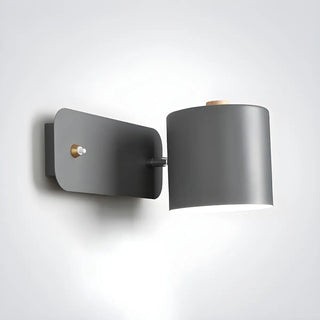 Adjustable Modern Grey Cylinder Bedside Wall Sconce Zawala Image - 10