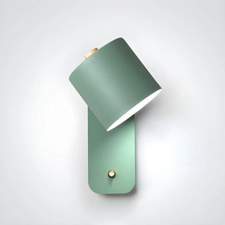 Adjustable Modern Grey Cylinder Bedside Wall Sconce Zawala Image - 4
