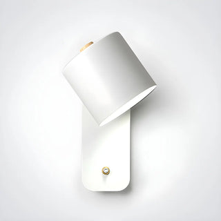 Adjustable Modern Grey Cylinder Bedside Wall Sconce Zawala Image - 5