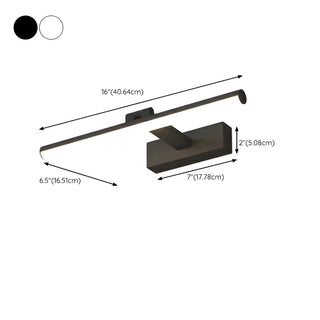 Rotating White Linear Modern LED Metal Vanity Light Zawala #size