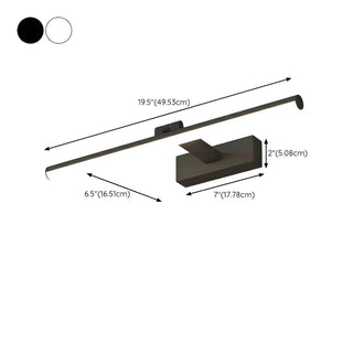 Rotating White Linear Modern LED Metal Vanity Light Zawala Image - 30