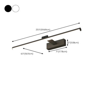 Rotating White Linear Modern LED Metal Vanity Light Zawala Image - 31