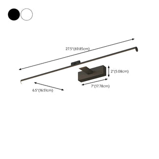 Rotating White Linear Modern LED Metal Vanity Light Zawala Image - 32