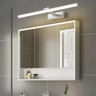 Rotating White Linear Modern LED Metal Vanity Light Zawala Image - 4