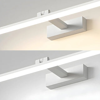 Rotating White Linear Modern LED Metal Vanity Light Zawala Image - 5