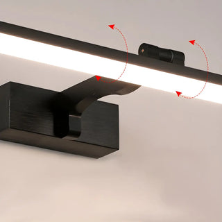 Rotating Black Bar Metal Bathroom Vanity Light Fixture Zawala Image - 7