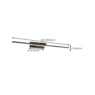 Modern Rotating Linear Metal Bathroom LED Vanity Light Zawala #size