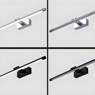 Rotating Modern Long Linear LED Black Vanity Light Zawala Image - 12