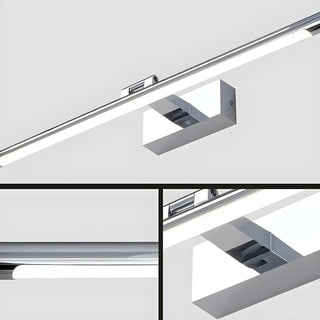Rotating Modern Long Linear LED Black Vanity Light Zawala Image - 14