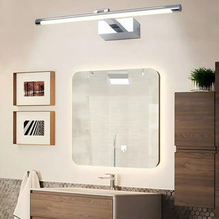 Rotating Modern Long Linear LED Black Vanity Light Zawala Image - 2