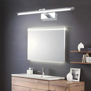 Rotating Modern Long Linear LED Black Vanity Light Zawala Image - 5