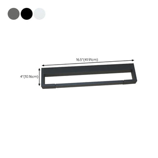 Trendy Silver Rectangular Metal Bathroom Vanity Light Zawala #size