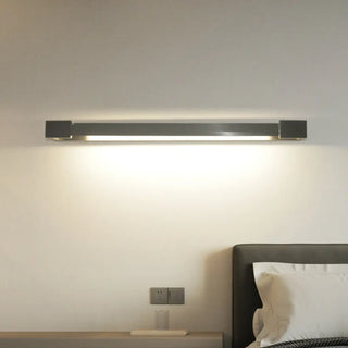 Trendy Silver Rectangular Metal Bathroom Vanity Light Zawala Image - 5