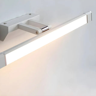 Rotating White Modern Rectangular LED Vanity Light Zawala Image - 15