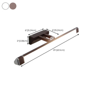 Rotating White Modern Rectangular LED Vanity Light Zawala #size