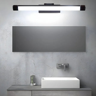 Rotating White Modern Rectangular LED Vanity Light Zawala Image - 2