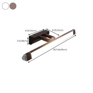 Rotating White Modern Rectangular LED Vanity Light Zawala Image - 20