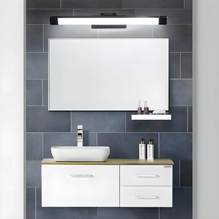 Rotating White Modern Rectangular LED Vanity Light Zawala Image - 4