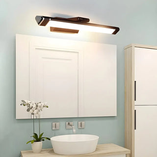 Rotating White Modern Rectangular LED Vanity Light Zawala Image - 7
