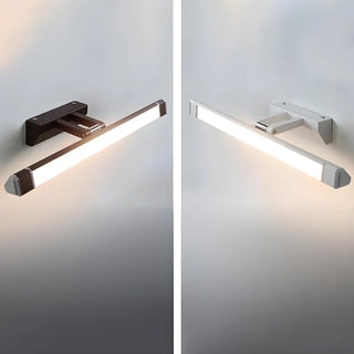 Rotating White Modern Rectangular LED Vanity Light Zawala Image - 9